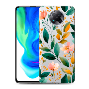 Силиконовый чехол на Xiaomi Poco F2 Pro с принтом Цветы паттерн