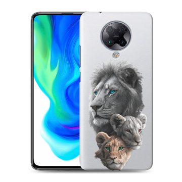 Силиконовый чехол на Xiaomi Poco F2 Pro с принтом Львы