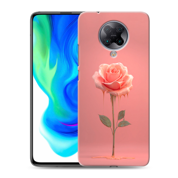 Силиконовый чехол на Xiaomi Poco F2 Pro с принтом Розовая роза