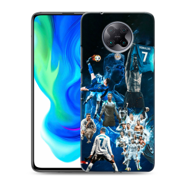 Силиконовый чехол на Xiaomi Poco F2 Pro с принтом Реал Роналдо