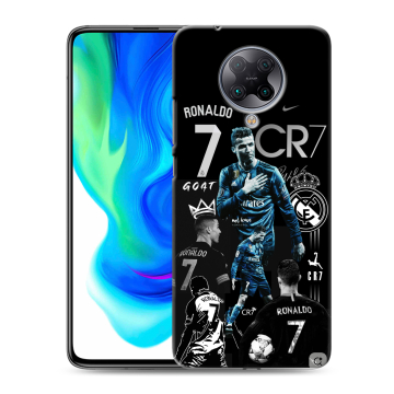 Силиконовый чехол на Xiaomi Poco F2 Pro с принтом Реал Роналдо Силиконовый чехол на Xiaomi Poco F2 Pro с принтом Реал Роналдо