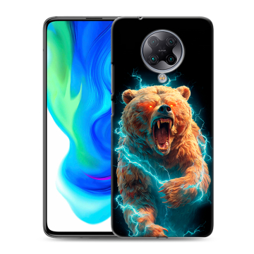 Силиконовый чехол на Xiaomi Poco F2 Pro с принтом Медведь