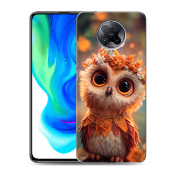 Силиконовый чехол на Xiaomi Poco F2 Pro с принтом Милая сова