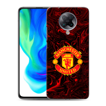 Силиконовый чехол на Xiaomi Poco F2 Pro с принтом Manchester United