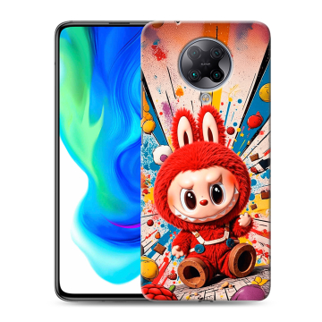 Силиконовый чехол на Xiaomi Poco F2 Pro с принтом Labubu Лабубу Силиконовый чехол на Xiaomi Poco F2 Pro с принтом Labubu Лабубу