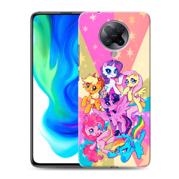 Силиконовый чехол на Xiaomi Poco F2 Pro с принтом My little pony Дружба чудо Силиконовый чехол на Xiaomi Poco F2 Pro с принтом My little pony Дружба чудо