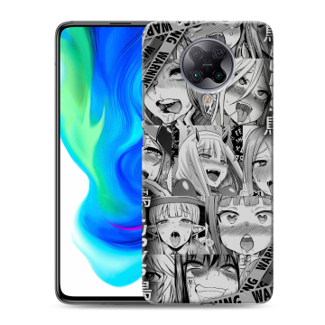 Силиконовый чехол на Xiaomi Poco F2 Pro с принтом Ahegao Ахегао Аниме