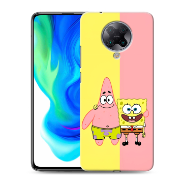 Силиконовый чехол на Xiaomi Poco F2 Pro с принтом Спанч боб Спанчбоб Силиконовый чехол на Xiaomi Poco F2 Pro с принтом Спанч боб Спанчбоб