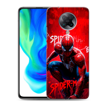 Силиконовый чехол на Xiaomi Poco F2 Pro с принтом Spiderman Человек паук