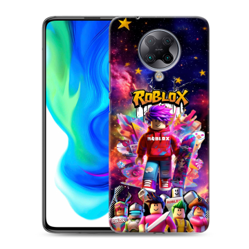 Силиконовый чехол на Xiaomi Poco F2 Pro с принтом Roblox Роблокс
