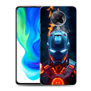 Силиконовый чехол на Xiaomi Poco F2 Pro с принтом IronMan Железный человек