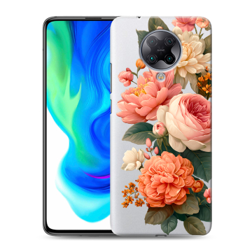 Силиконовый чехол на Xiaomi Poco F2 Pro с принтом цветы
