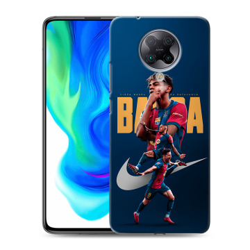 Силиконовый чехол на Xiaomi Poco F2 Pro с принтом Барселона Barca Yamal Силиконовый чехол на Xiaomi Poco F2 Pro с принтом Барселона Barca Yamal