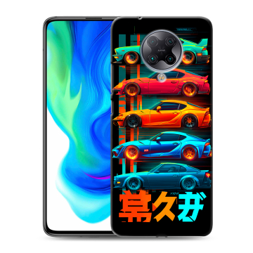 Силиконовый чехол на Xiaomi Poco F2 Pro с принтом машины тачки