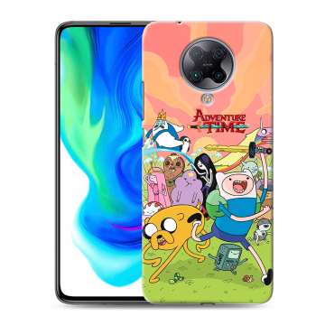 Силиконовый чехол на Xiaomi Poco F2 Pro с принтом Adventure time Время приключений