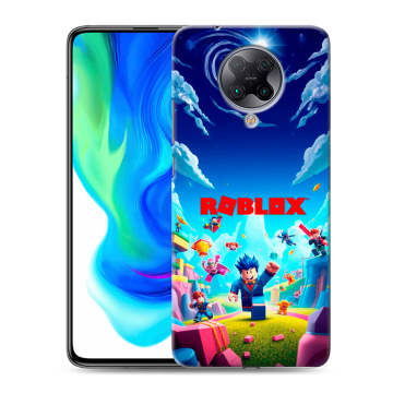 Силиконовый чехол на Xiaomi Poco F2 Pro с принтом Roblox Роблокс