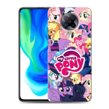 Силиконовый чехол на Xiaomi Poco F2 Pro с принтом My little pony Дружба чудо