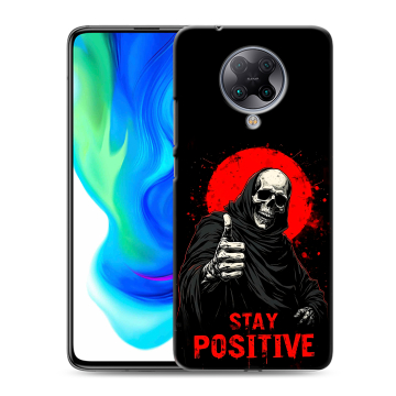 Силиконовый чехол на Xiaomi Poco F2 Pro с принтом смешной скелет
