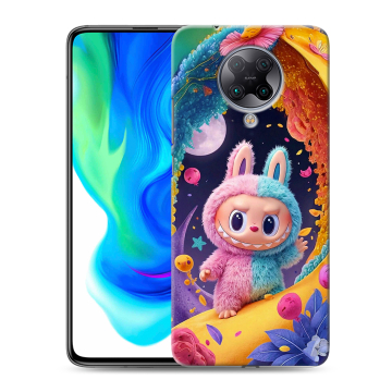 Силиконовый чехол на Xiaomi Poco F2 Pro с принтом Labubu Лабубу
