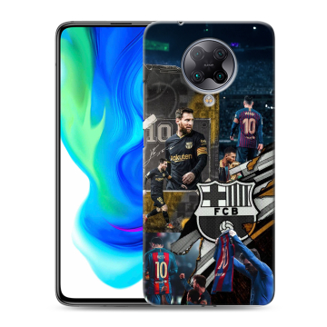 Силиконовый чехол на Xiaomi Poco F2 Pro с принтом Messi Barcelona Силиконовый чехол на Xiaomi Poco F2 Pro с принтом Messi Barcelona