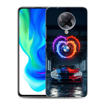 Силиконовый чехол на Xiaomi Poco F2 Pro с принтом BMW БМВ Силиконовый чехол на Xiaomi Poco F2 Pro с принтом BMW БМВ