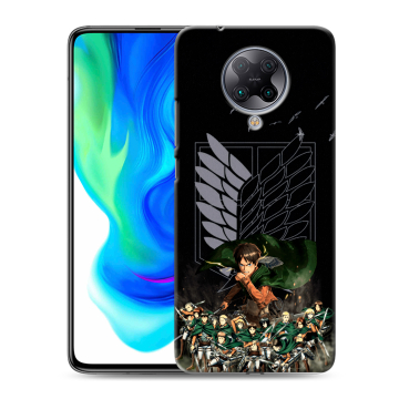 Силиконовый чехол на Xiaomi Poco F2 Pro с принтом Атака титанов Силиконовый чехол на Xiaomi Poco F2 Pro с принтом Атака титанов
