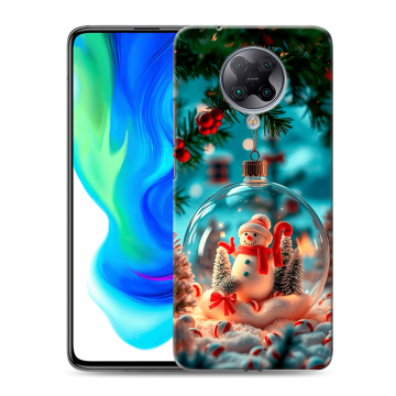Силиконовый чехол на Xiaomi Poco F2 Pro с принтом Новый год