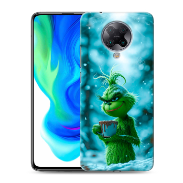 Силиконовый чехол на Xiaomi Poco F2 Pro с принтом Новый год гринч