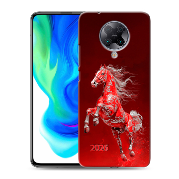 Силиконовый чехол на Xiaomi Poco F2 Pro с принтом Новый год