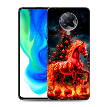 Силиконовый чехол на Xiaomi Poco F2 Pro с принтом Новый год