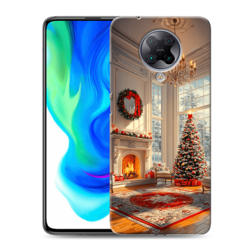 Силиконовый чехол на Xiaomi Poco F2 Pro с принтом Новый год
