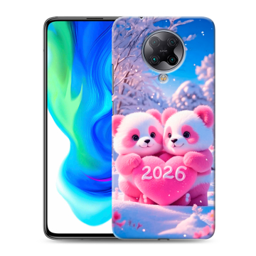 Силиконовый чехол на Xiaomi Poco F2 Pro с принтом Новый год