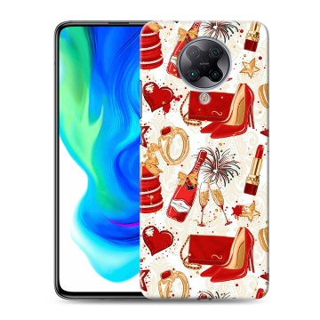 Силиконовый чехол на Xiaomi Poco F2 Pro с принтом Новый год