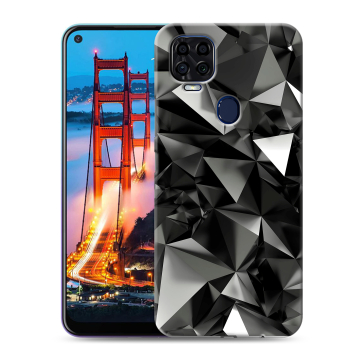 Силиконовый чехол на ZTE Blade V2020 с принтом Черные кристаллы