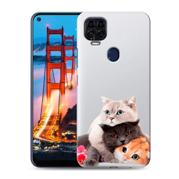 Силиконовый чехол на ZTE Blade V2020 с принтом Кошки