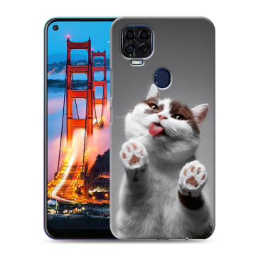 Силиконовый чехол на ZTE Blade V2020 с принтом Коты