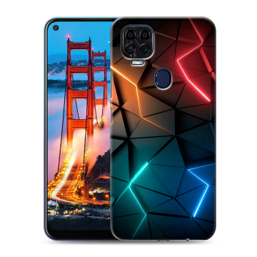Силиконовый чехол на ZTE Blade V2020 с принтом Абстракция неон