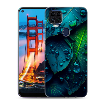 Силиконовый чехол на ZTE Blade V2020 с принтом Листья