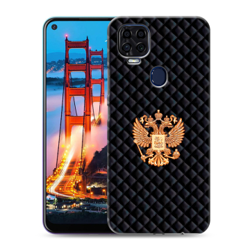 Силиконовый чехол на ZTE Blade V2020 с принтом Герб России принт