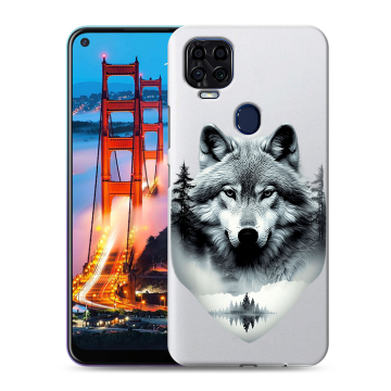 Силиконовый чехол на ZTE Blade V2020 с принтом Волк в лесу