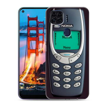 Силиконовый чехол на ZTE Blade V2020 с принтом Старый телефон