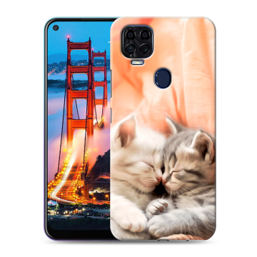 Силиконовый чехол на ZTE Blade V2020 с принтом Котята