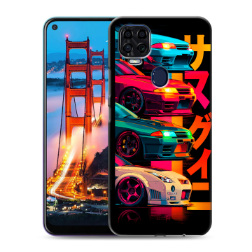 Силиконовый чехол на ZTE Blade V2020 с принтом Гоночные машины