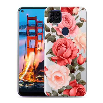 Силиконовый чехол на ZTE Blade V2020 с принтом Розы