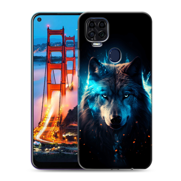 Силиконовый чехол на ZTE Blade V2020 с принтом Волк ночной