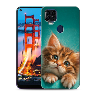 Силиконовый чехол на ZTE Blade V2020 с принтом котенок