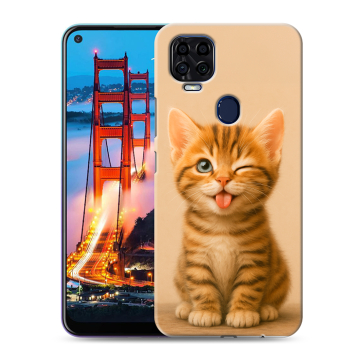 Силиконовый чехол на ZTE Blade V2020 с принтом котенок