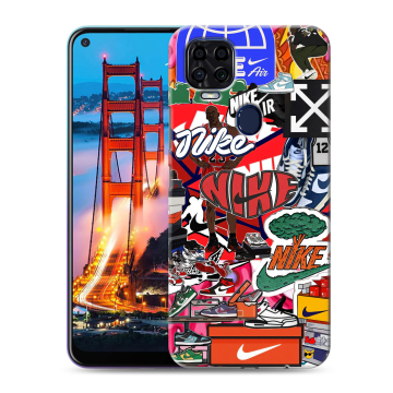 Силиконовый чехол на ZTE Blade V2020 с принтом Найк Nike яркий