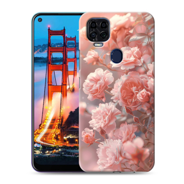 Силиконовый чехол на ZTE Blade V2020 с принтом Розовые розы