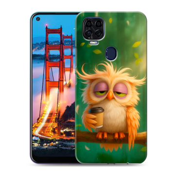 Силиконовый чехол на ZTE Blade V2020 с принтом сова